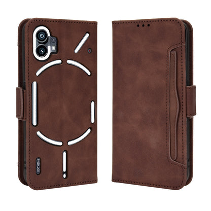Nothing Phone 1 Skin Feel PU Leather Wallet Phone Case with Card Slots, Cash Pocket, Magnetic Closure, Built-In Stand, Full Protection TPU Cover