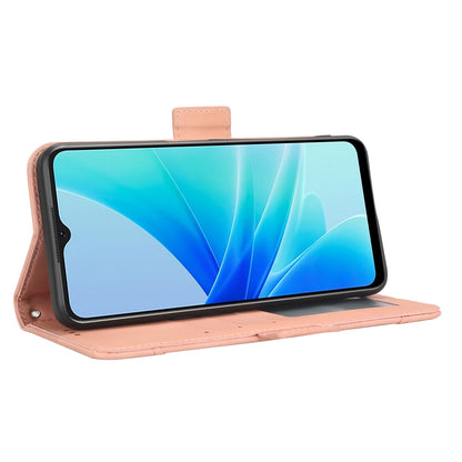 OPPO A57 5G Skin Feel PU Leather Wallet Phone Case with Card Slots, Cash Pocket, Magnetic Closure, Built-In Stand, Full Protection TPU Cover