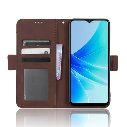 OPPO A57 4G Skin Feel PU Leather Wallet Phone Case with Card Slots, Cash Pocket, Magnetic Closure, Built-In Stand, Full Protection TPU Cover