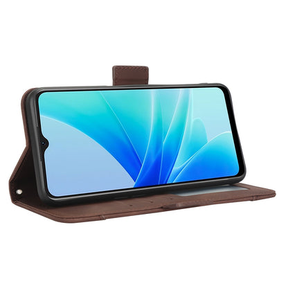 OPPO A57 4G Skin Feel PU Leather Wallet Phone Case with Card Slots, Cash Pocket, Magnetic Closure, Built-In Stand, Full Protection TPU Cover