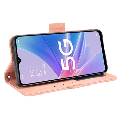 OPPO A97 5G Skin Feel PU Leather Wallet Phone Case with Card Slots, Cash Pocket, Magnetic Closure, Built-In Stand, Full Protection TPU Cover