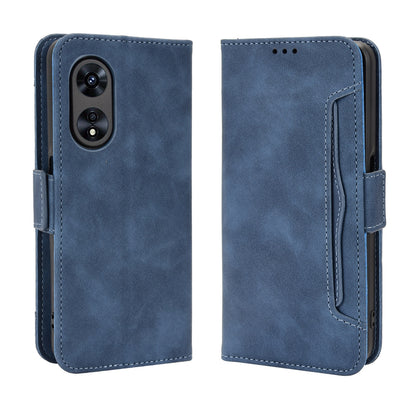 OPPO A97 5G Skin Feel PU Leather Wallet Phone Case with Card Slots, Cash Pocket, Magnetic Closure, Built-In Stand, Full Protection TPU Cover