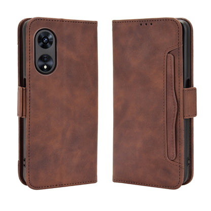 OPPO A97 5G Skin Feel PU Leather Wallet Phone Case with Card Slots, Cash Pocket, Magnetic Closure, Built-In Stand, Full Protection TPU Cover