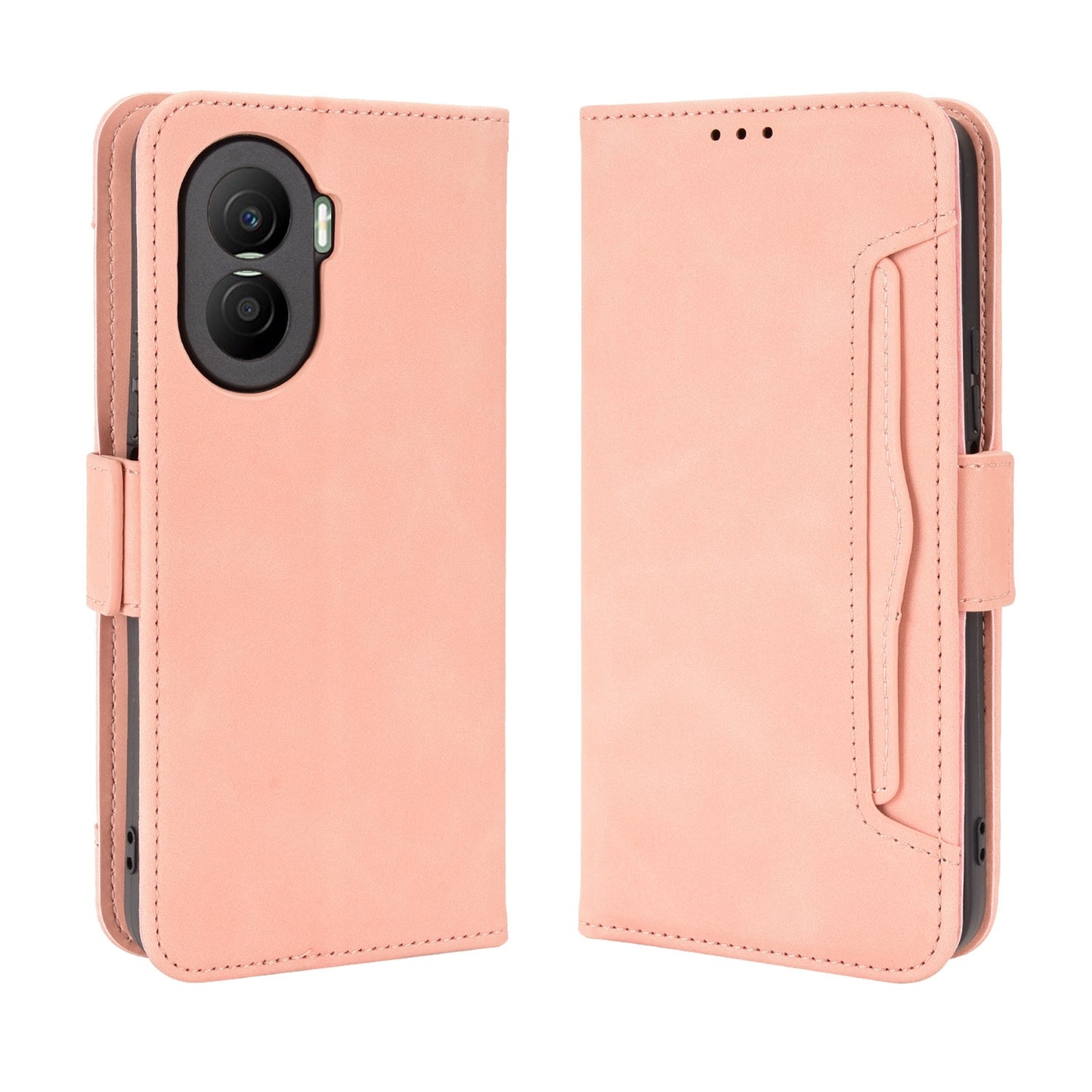 Honor X40i Skin Feel PU Leather Wallet Phone Case with Card Slots, Cash Pocket, Magnetic Closure, Built-In Stand, Full Protection TPU Cover
