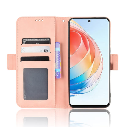 Honor X40i Skin Feel PU Leather Wallet Phone Case with Card Slots, Cash Pocket, Magnetic Closure, Built-In Stand, Full Protection TPU Cover