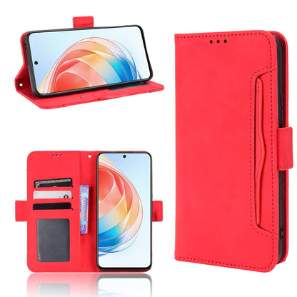 Honor X40i Skin Feel PU Leather Wallet Phone Case with Card Slots, Cash Pocket, Magnetic Closure, Built-In Stand, Full Protection TPU Cover