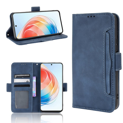 Honor X40i Skin Feel PU Leather Wallet Phone Case with Card Slots, Cash Pocket, Magnetic Closure, Built-In Stand, Full Protection TPU Cover