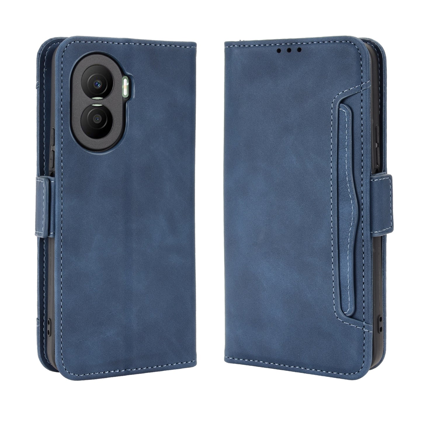 Honor X40i Skin Feel PU Leather Wallet Phone Case with Card Slots, Cash Pocket, Magnetic Closure, Built-In Stand, Full Protection TPU Cover
