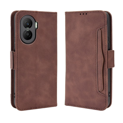 Honor X40i Skin Feel PU Leather Wallet Phone Case with Card Slots, Cash Pocket, Magnetic Closure, Built-In Stand, Full Protection TPU Cover