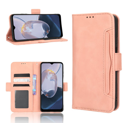Motorola Moto E22 Skin Feel PU Leather Wallet Phone Case with Card Slots, Cash Pocket, Magnetic Closure, Built-In Stand, Full Protection TPU Cover