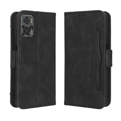 Motorola Moto E22i Skin Feel PU Leather Wallet Phone Case with Card Slots, Cash Pocket, Magnetic Closure, Built-In Stand, Full Protection TPU Cover