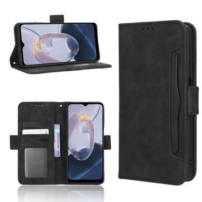 Motorola Moto E22i Skin Feel PU Leather Wallet Phone Case with Card Slots, Cash Pocket, Magnetic Closure, Built-In Stand, Full Protection TPU Cover