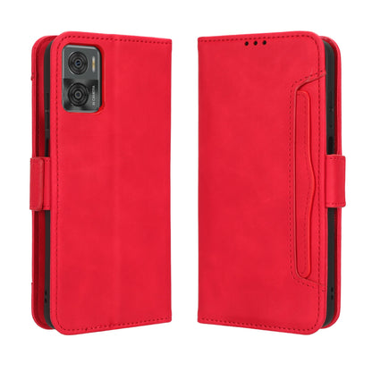 Motorola Moto E22 Skin Feel PU Leather Wallet Phone Case with Card Slots, Cash Pocket, Magnetic Closure, Built-In Stand, Full Protection TPU Cover