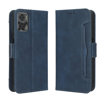 Motorola Moto E22 Skin Feel PU Leather Wallet Phone Case with Card Slots, Cash Pocket, Magnetic Closure, Built-In Stand, Full Protection TPU Cover