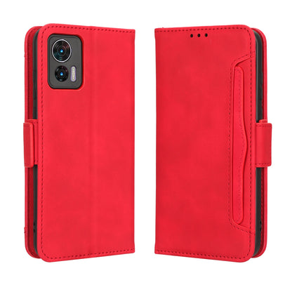 Motorola Edge 30 Lite Skin Feel PU Leather Wallet Phone Case with Card Slots, Cash Pocket, Magnetic Closure, Built-In Stand, Full Protection TPU Cover