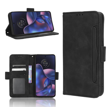 Motorola Edge 2022 Skin Feel PU Leather Wallet Phone Case with Card Slots, Cash Pocket, Magnetic Closure, Built-In Stand, Full Protection TPU Cover