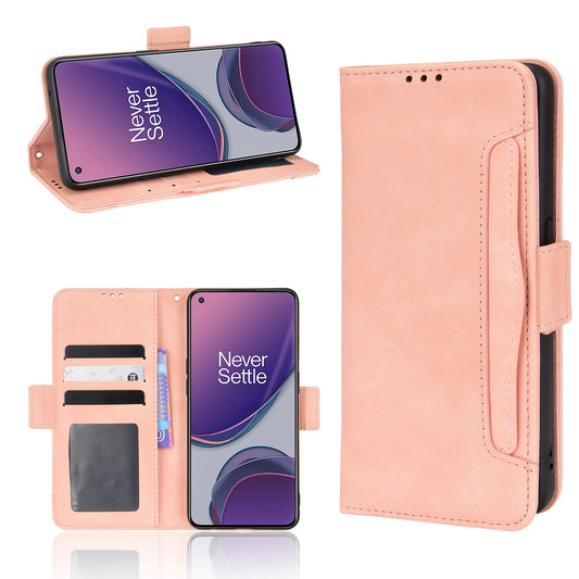 OPPO Reno8 Z Skin Feel PU Leather Wallet Phone Case with Card Slots, Cash Pocket, Magnetic Closure, Built-In Stand, Full Protection TPU Cover