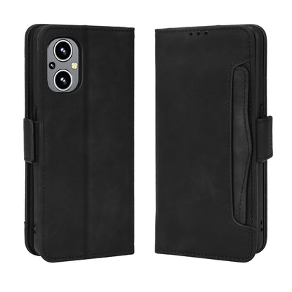 OPPO Reno7 Z Skin Feel PU Leather Wallet Phone Case with Card Slots, Cash Pocket, Magnetic Closure, Built-In Stand, Full Protection TPU Cover