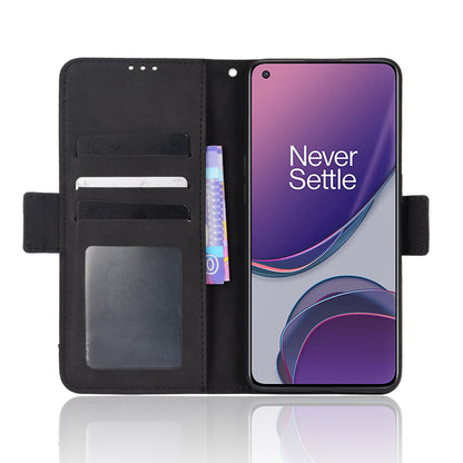 OPPO Reno7 Z Skin Feel PU Leather Wallet Phone Case with Card Slots, Cash Pocket, Magnetic Closure, Built-In Stand, Full Protection TPU Cover