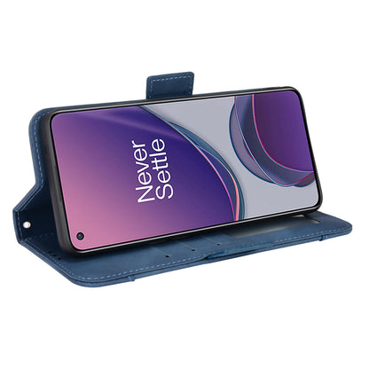 OPPO Reno7 Z Skin Feel PU Leather Wallet Phone Case with Card Slots, Cash Pocket, Magnetic Closure, Built-In Stand, Full Protection TPU Cover