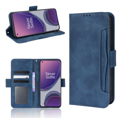 OPPO Reno7 Z Skin Feel PU Leather Wallet Phone Case with Card Slots, Cash Pocket, Magnetic Closure, Built-In Stand, Full Protection TPU Cover