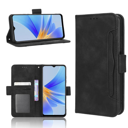 OPPO A17 Skin Feel PU Leather Wallet Phone Case with Card Slots, Cash Pocket, Magnetic Closure, Built-In Stand, Full Protection TPU Cover