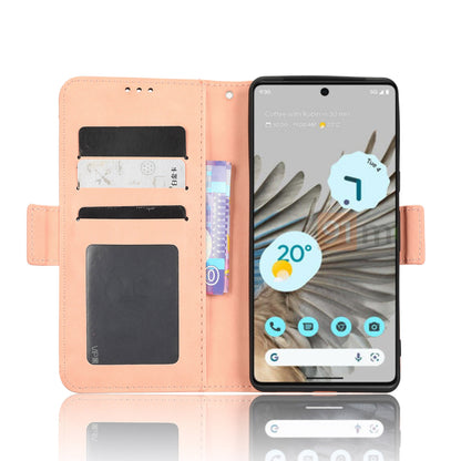 Google Pixel 7 5G Skin Feel PU Leather Wallet Phone Case with Card Slots, Cash Pocket, Magnetic Closure, Built-In Stand, Full Protection TPU Cover
