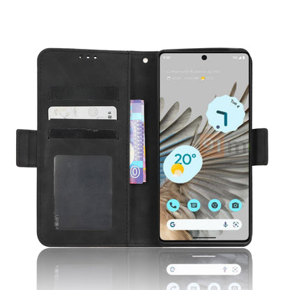 Google Pixel 7 5G Skin Feel PU Leather Wallet Phone Case with Card Slots, Cash Pocket, Magnetic Closure, Built-In Stand, Full Protection TPU Cover