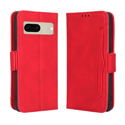 Google Pixel 7 5G Skin Feel PU Leather Wallet Phone Case with Card Slots, Cash Pocket, Magnetic Closure, Built-In Stand, Full Protection TPU Cover