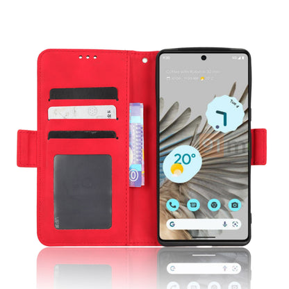 Google Pixel 7 5G Skin Feel PU Leather Wallet Phone Case with Card Slots, Cash Pocket, Magnetic Closure, Built-In Stand, Full Protection TPU Cover