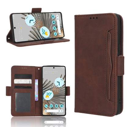 Google Pixel 7 5G Skin Feel PU Leather Wallet Phone Case with Card Slots, Cash Pocket, Magnetic Closure, Built-In Stand, Full Protection TPU Cover