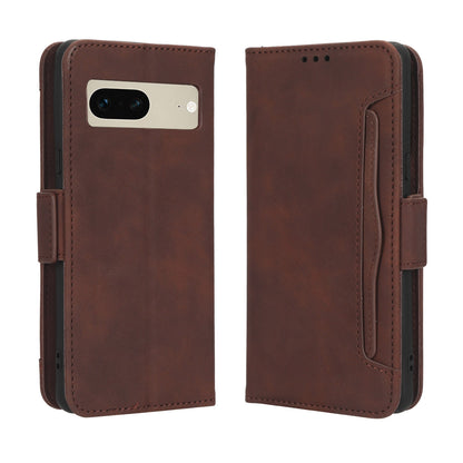 Google Pixel 7 5G Skin Feel PU Leather Wallet Phone Case with Card Slots, Cash Pocket, Magnetic Closure, Built-In Stand, Full Protection TPU Cover