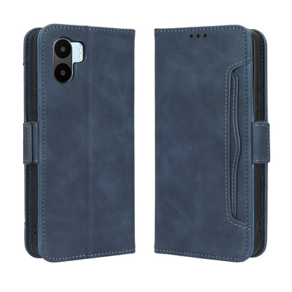 Xiaomi Redmi A1 Skin Feel PU Leather Wallet Phone Case with Card Slots, Cash Pocket, Magnetic Closure, Built-In Stand, Full Protection TPU Cover