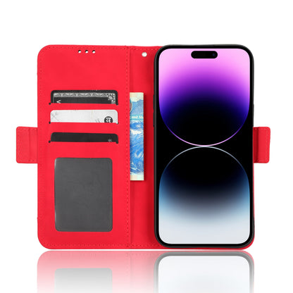 Apple iPhone 14 Pro Skin Feel PU Leather Wallet Phone Case with Card Slots, Cash Pocket, Magnetic Closure, Built-In Stand, Full Protection TPU Cover