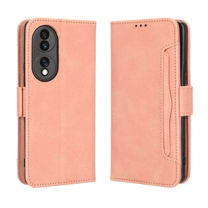 Honor 70 5G Skin Feel PU Leather Wallet Phone Case with Card Slots, Cash Pocket, Magnetic Closure, Built-In Stand, Full Protection TPU Cover