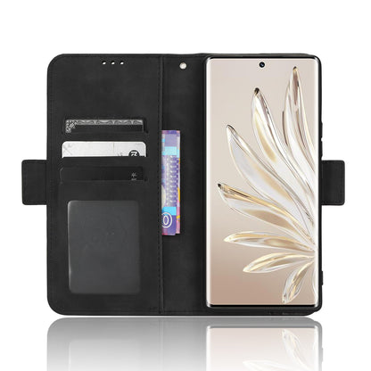 Honor 70 5G Skin Feel PU Leather Wallet Phone Case with Card Slots, Cash Pocket, Magnetic Closure, Built-In Stand, Full Protection TPU Cover