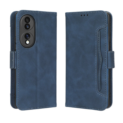 Honor 70 5G Skin Feel PU Leather Wallet Phone Case with Card Slots, Cash Pocket, Magnetic Closure, Built-In Stand, Full Protection TPU Cover