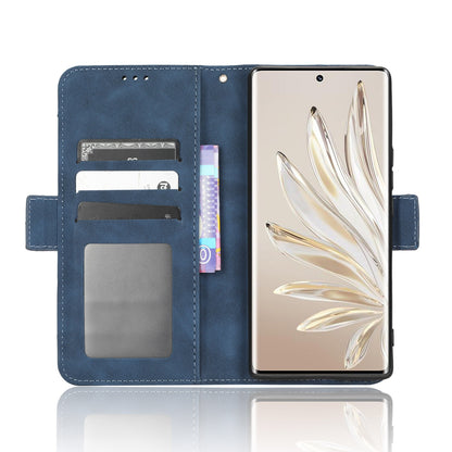 Honor 70 5G Skin Feel PU Leather Wallet Phone Case with Card Slots, Cash Pocket, Magnetic Closure, Built-In Stand, Full Protection TPU Cover