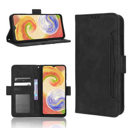 Samsung Galaxy A04 Skin Feel PU Leather Wallet Phone Case with Card Slots, Cash Pocket, Magnetic Closure, Built-In Stand, Full Protection TPU Cover