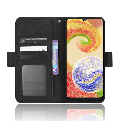 Samsung Galaxy A04 Skin Feel PU Leather Wallet Phone Case with Card Slots, Cash Pocket, Magnetic Closure, Built-In Stand, Full Protection TPU Cover