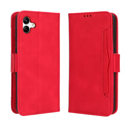 Samsung Galaxy A04 Skin Feel PU Leather Wallet Phone Case with Card Slots, Cash Pocket, Magnetic Closure, Built-In Stand, Full Protection TPU Cover
