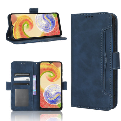 Samsung Galaxy A04 Skin Feel PU Leather Wallet Phone Case with Card Slots, Cash Pocket, Magnetic Closure, Built-In Stand, Full Protection TPU Cover
