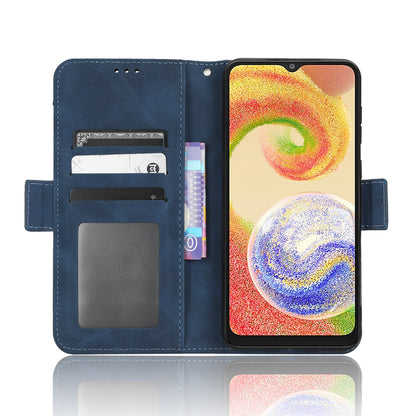 Samsung Galaxy A04 Skin Feel PU Leather Wallet Phone Case with Card Slots, Cash Pocket, Magnetic Closure, Built-In Stand, Full Protection TPU Cover