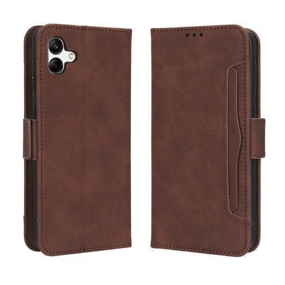 Samsung Galaxy A04 Skin Feel PU Leather Wallet Phone Case with Card Slots, Cash Pocket, Magnetic Closure, Built-In Stand, Full Protection TPU Cover