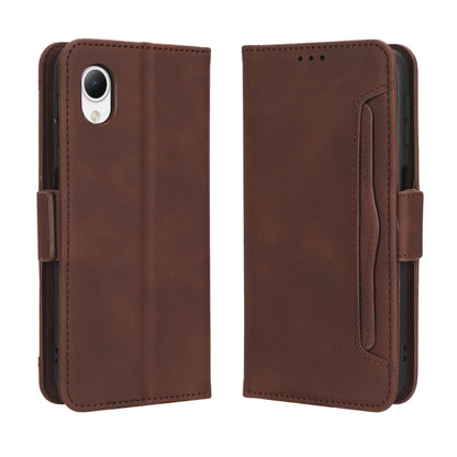Samsung Galaxy A23e Skin Feel PU Leather Wallet Phone Case with Card Slots, Cash Pocket, Magnetic Closure, Built-In Stand, Full Protection TPU Cover