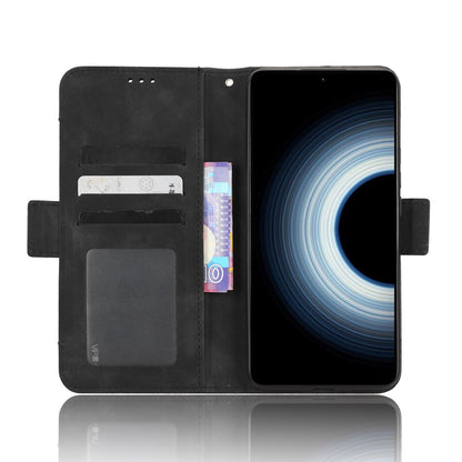 Xiaomi Redmi K50 Ultra Skin Feel PU Leather Wallet Phone Case with Card Slots, Cash Pocket, Magnetic Closure, Built-In Stand, Full Protection TPU Cover