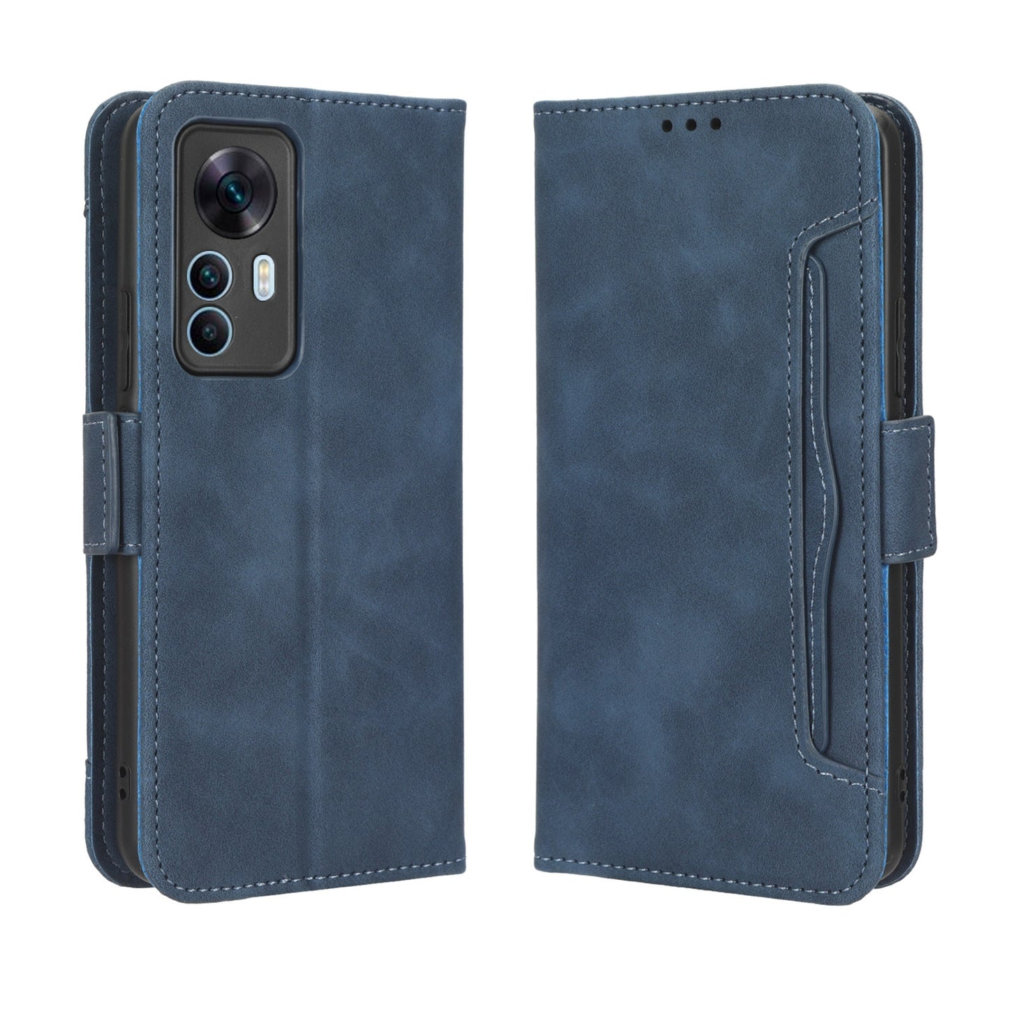 Xiaomi Redmi K50 Ultra Skin Feel PU Leather Wallet Phone Case with Card Slots, Cash Pocket, Magnetic Closure, Built-In Stand, Full Protection TPU Cover