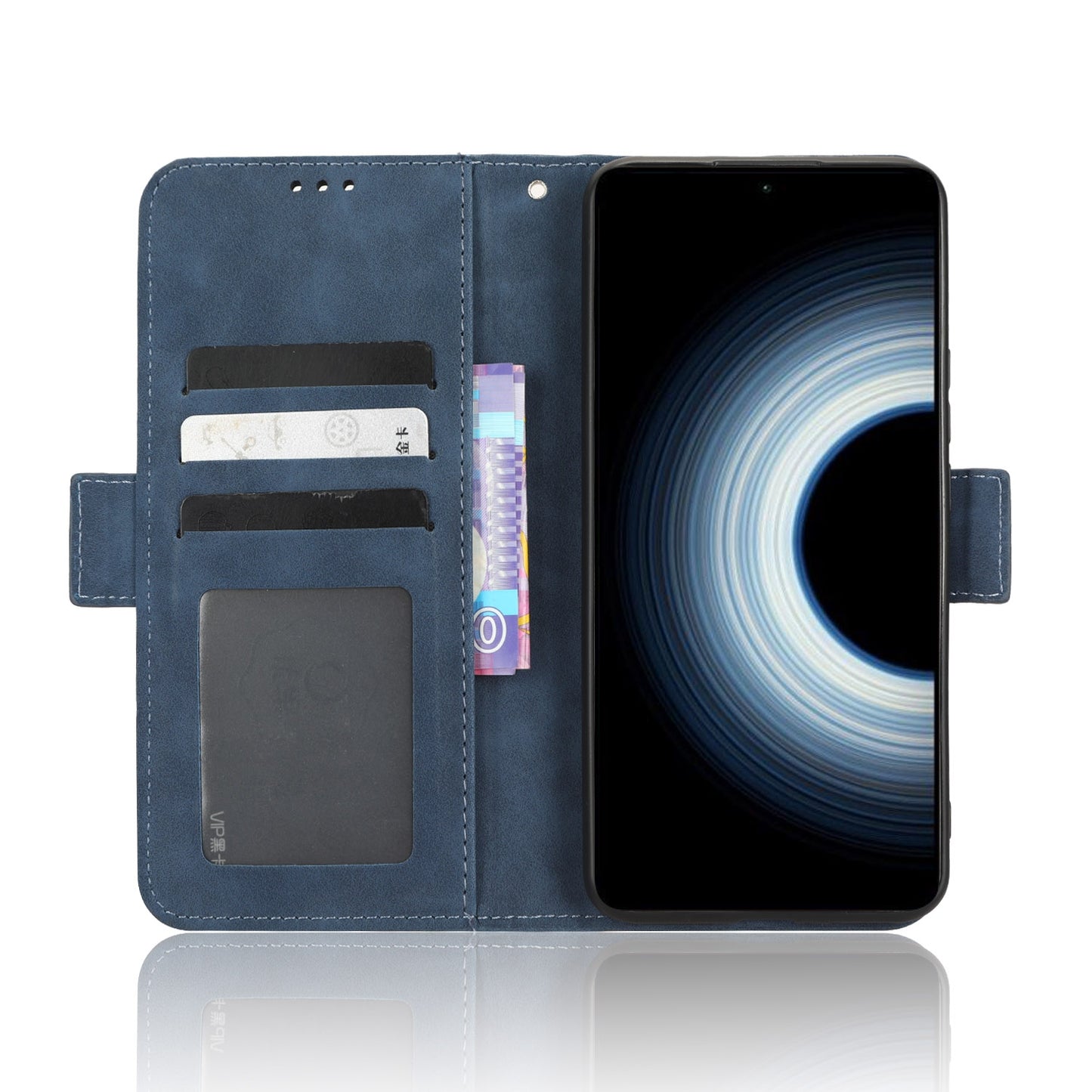 Xiaomi 12T Skin Feel PU Leather Wallet Phone Case with Card Slots, Cash Pocket, Magnetic Closure, Built-In Stand, Full Protection TPU Cover