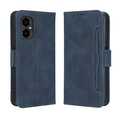 Xiaomi Poco M4 5G Skin Feel PU Leather Wallet Phone Case with Card Slots, Cash Pocket, Magnetic Closure, Built-In Stand, Full Protection TPU Cover