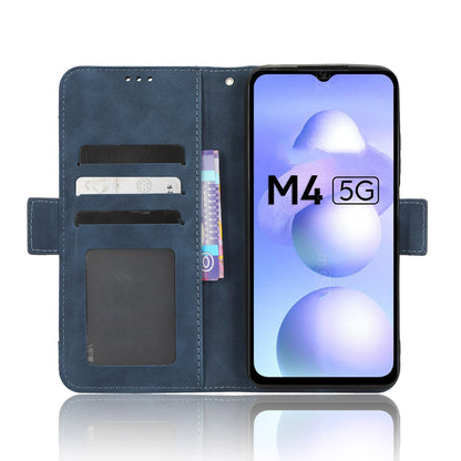 Xiaomi Poco M4 5G Skin Feel PU Leather Wallet Phone Case with Card Slots, Cash Pocket, Magnetic Closure, Built-In Stand, Full Protection TPU Cover